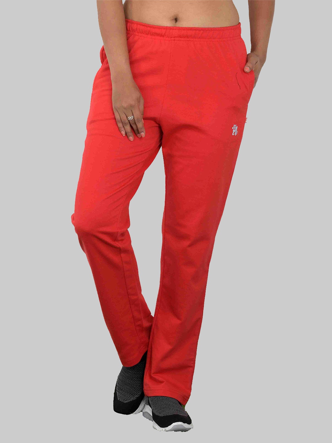 

Cheribell Women Mid-Rise Cotton Plain Regular Trousers Trousers, Pink