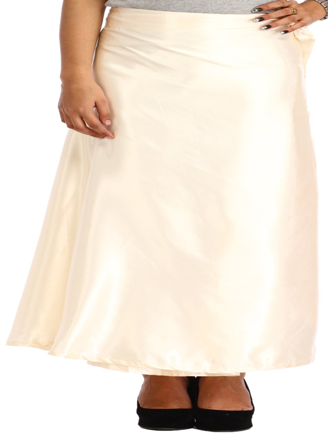 

Exotic India Wrap Around Maxi Skirt, Cream