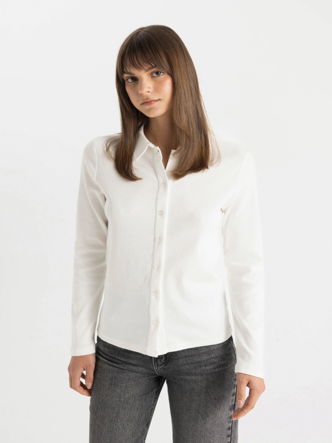 

DeFacto Long Sleeved Shirt, White