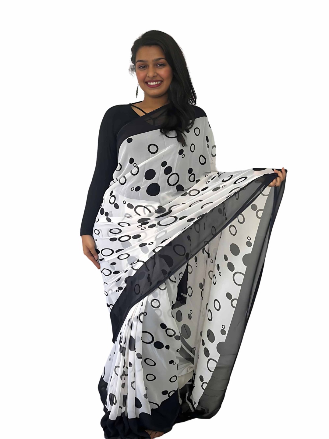 

SANJANA SILK Saree, Black