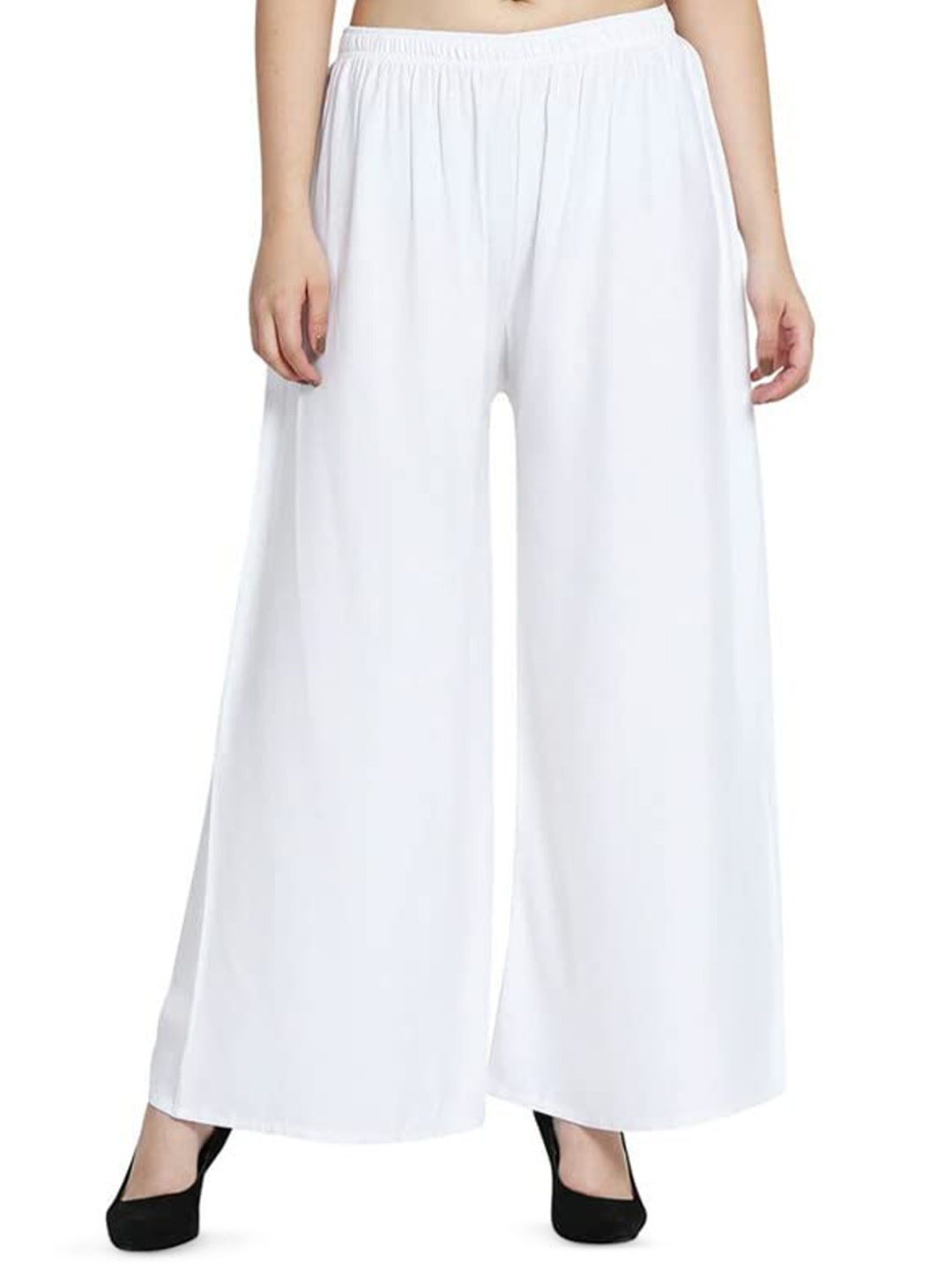 

CHANDERKASH Women Knitted Palazzos, White