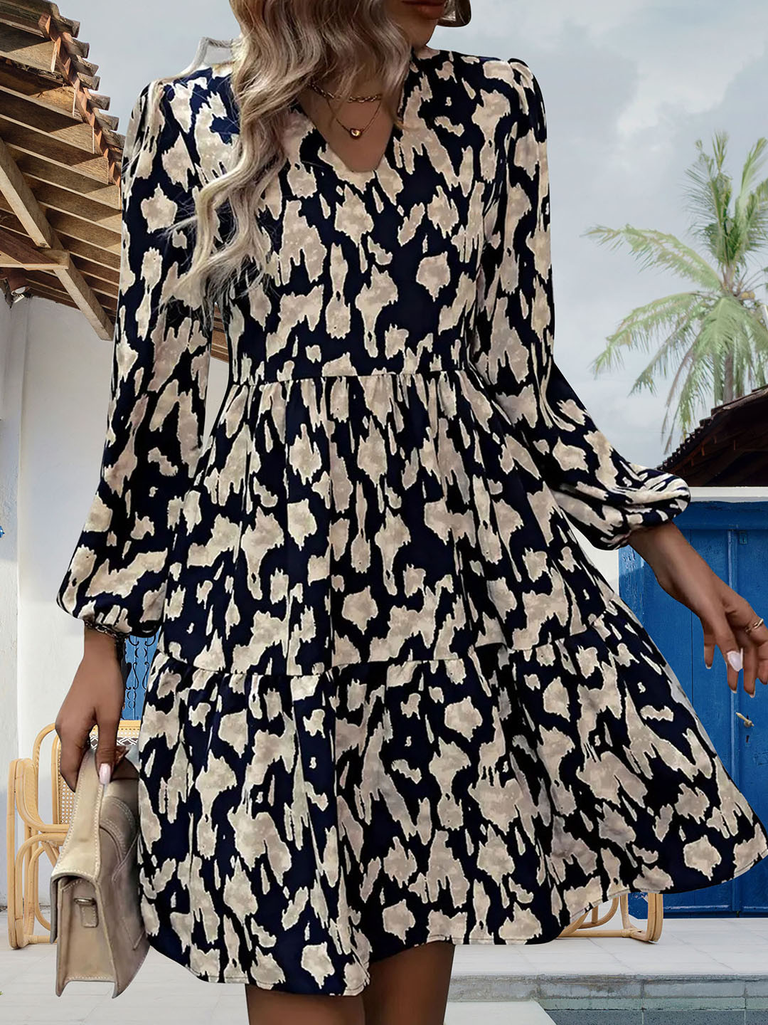 

MISS AYSE Printed Fit & Flare Dress, Multi