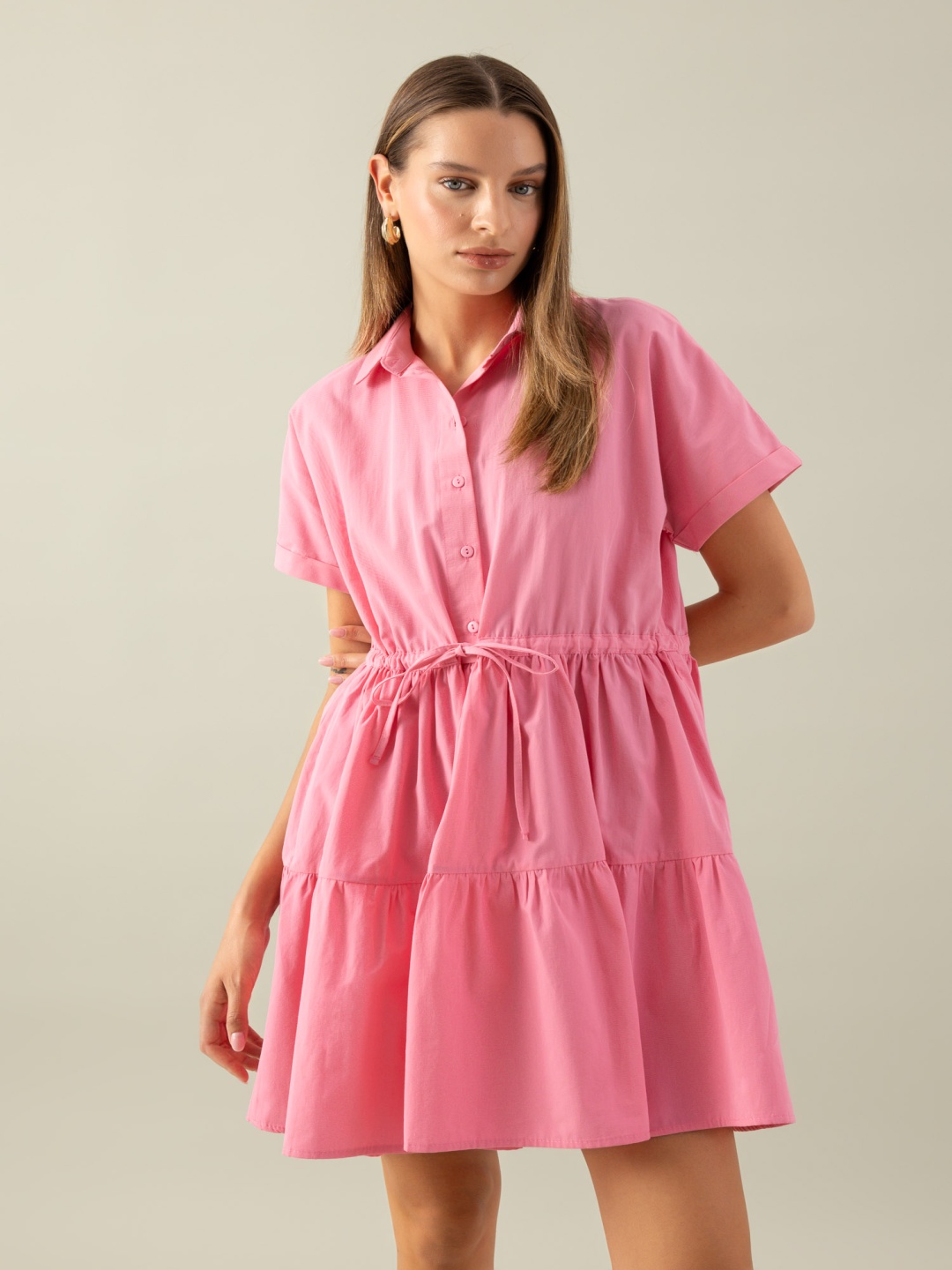 

DeFacto Women A-Line Dress, Pink