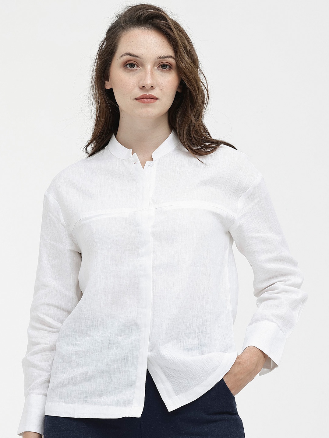 

RAREISM Women Standard Opaque Casual Shirt, White