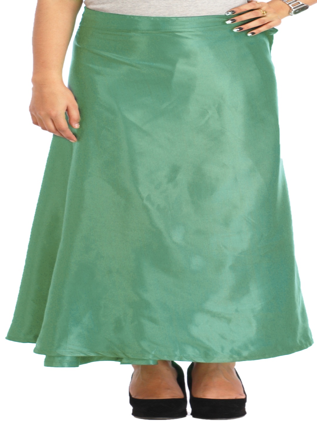 

Exotic India Wrap Maxi Skirts, Green