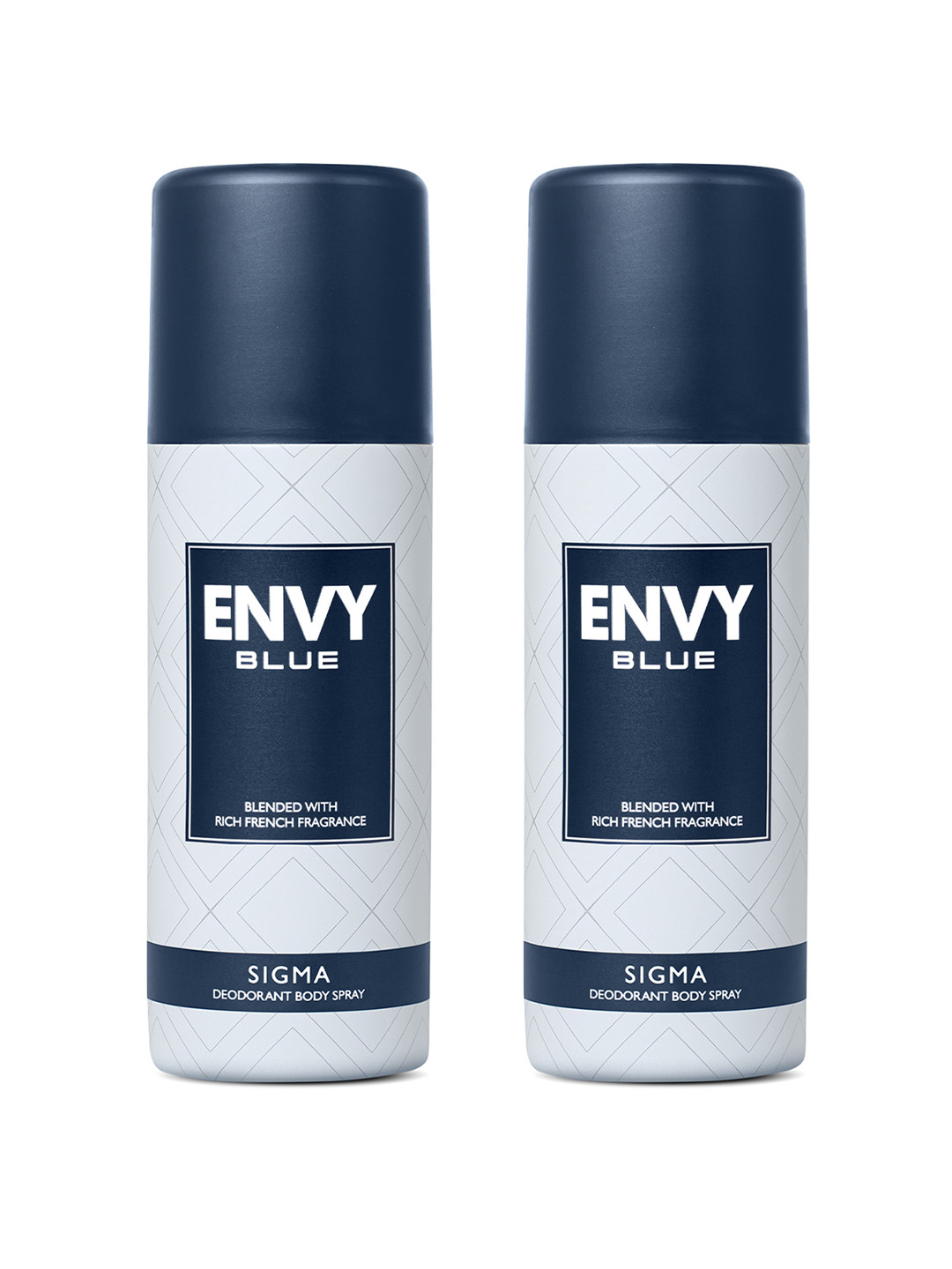 

Envy Men Set of 2 Blue Sigma Long Lasting Deodorant Spray - 165 ml (105 g) each, Grey