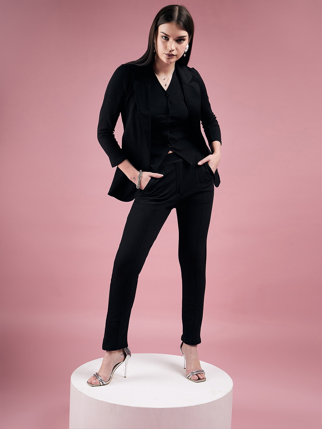 

DressBerry Blazer & Trouser Co-Ords, Black