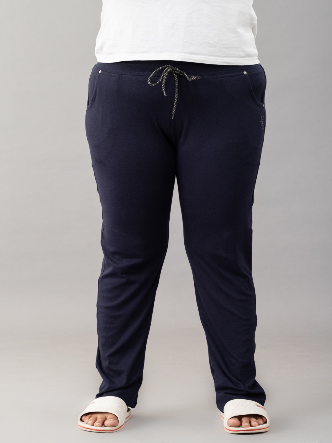 

CUPID Women Mid Rise Sports Track Pant, Navy blue