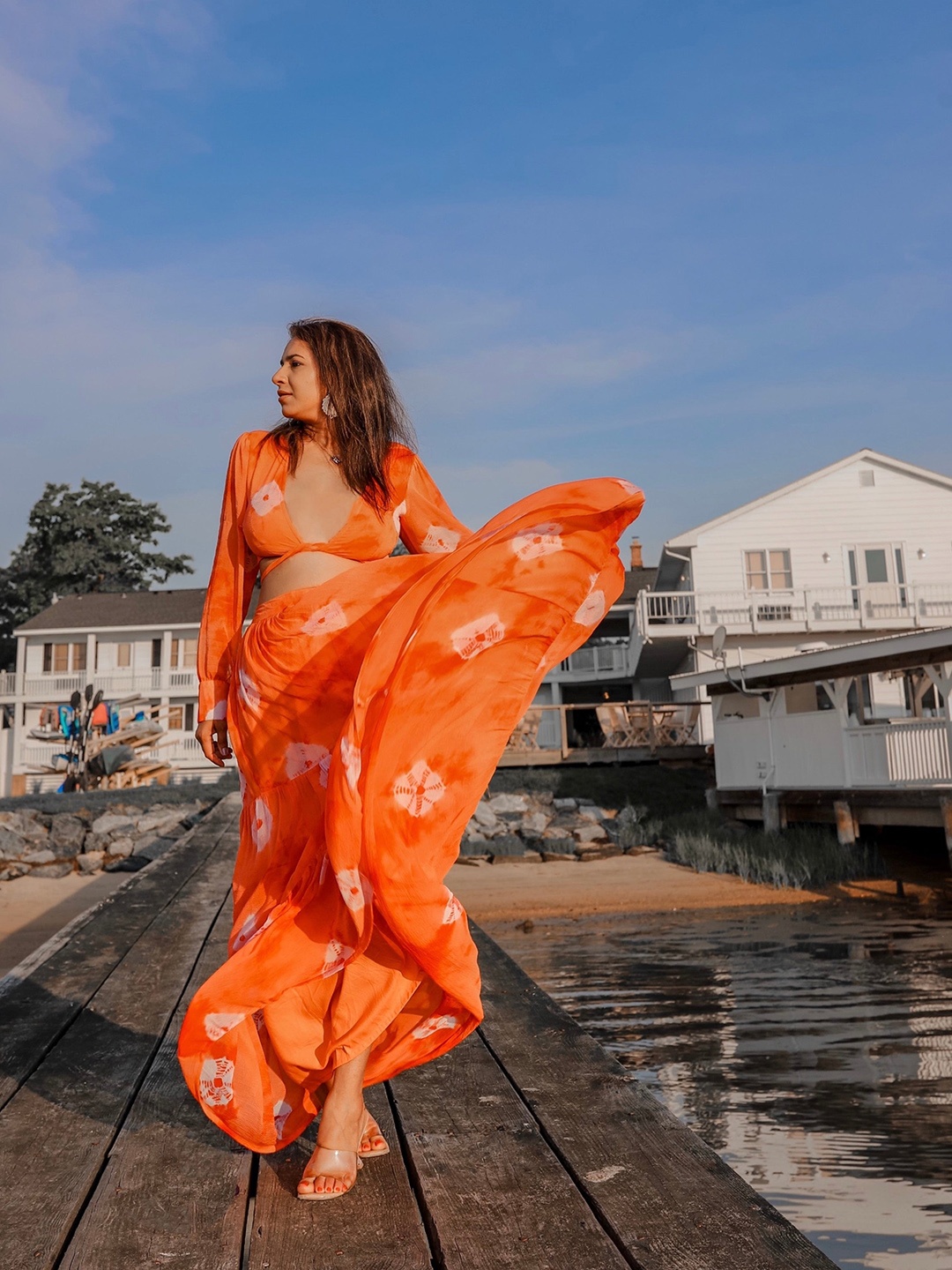 

Chandbaali Dyed Ready to Wear Lehenga & Choli, Orange
