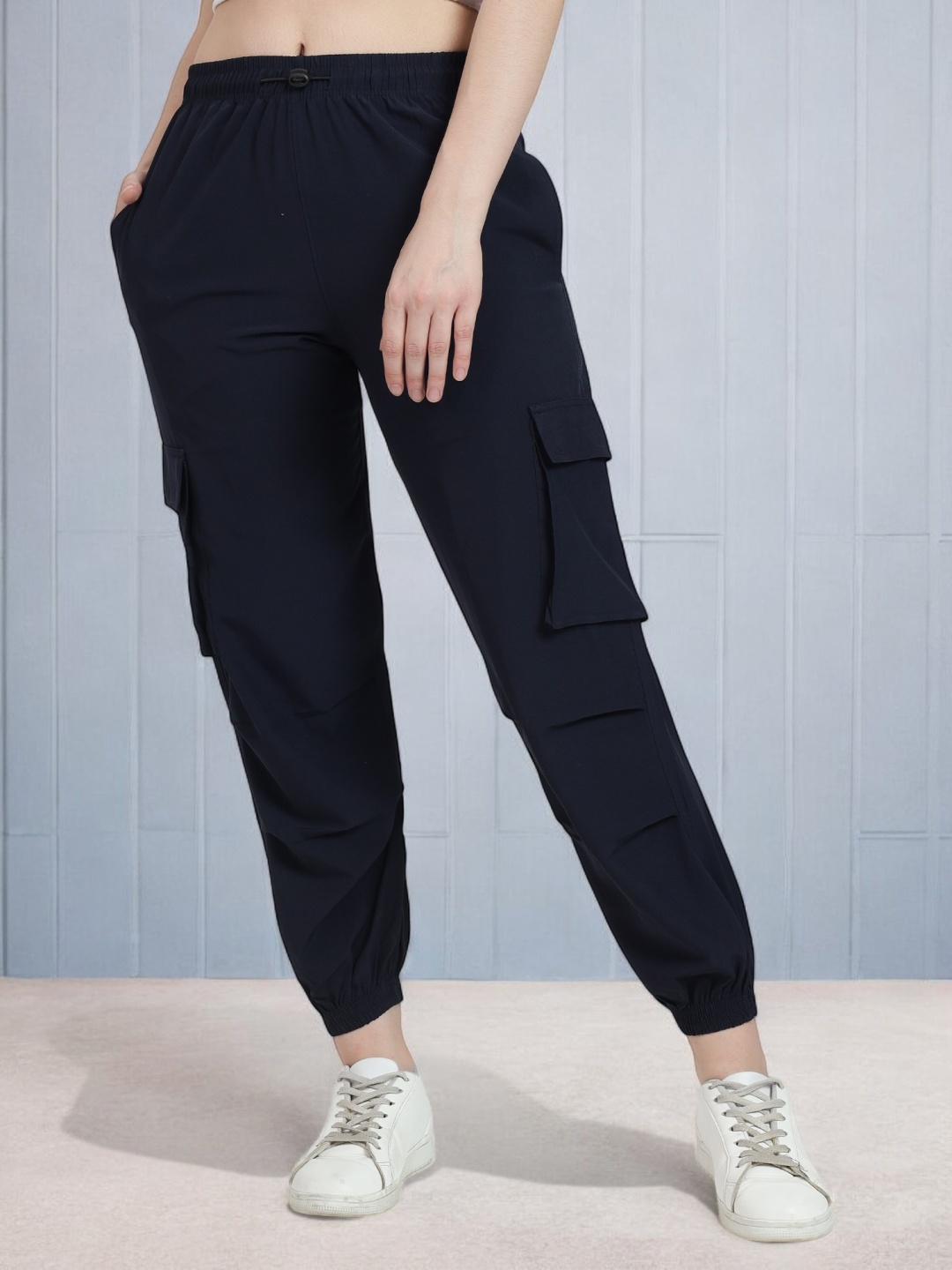 

TABADTOD Women Relaxed Loose Fit Easy Wash Joggers Trousers, Navy blue