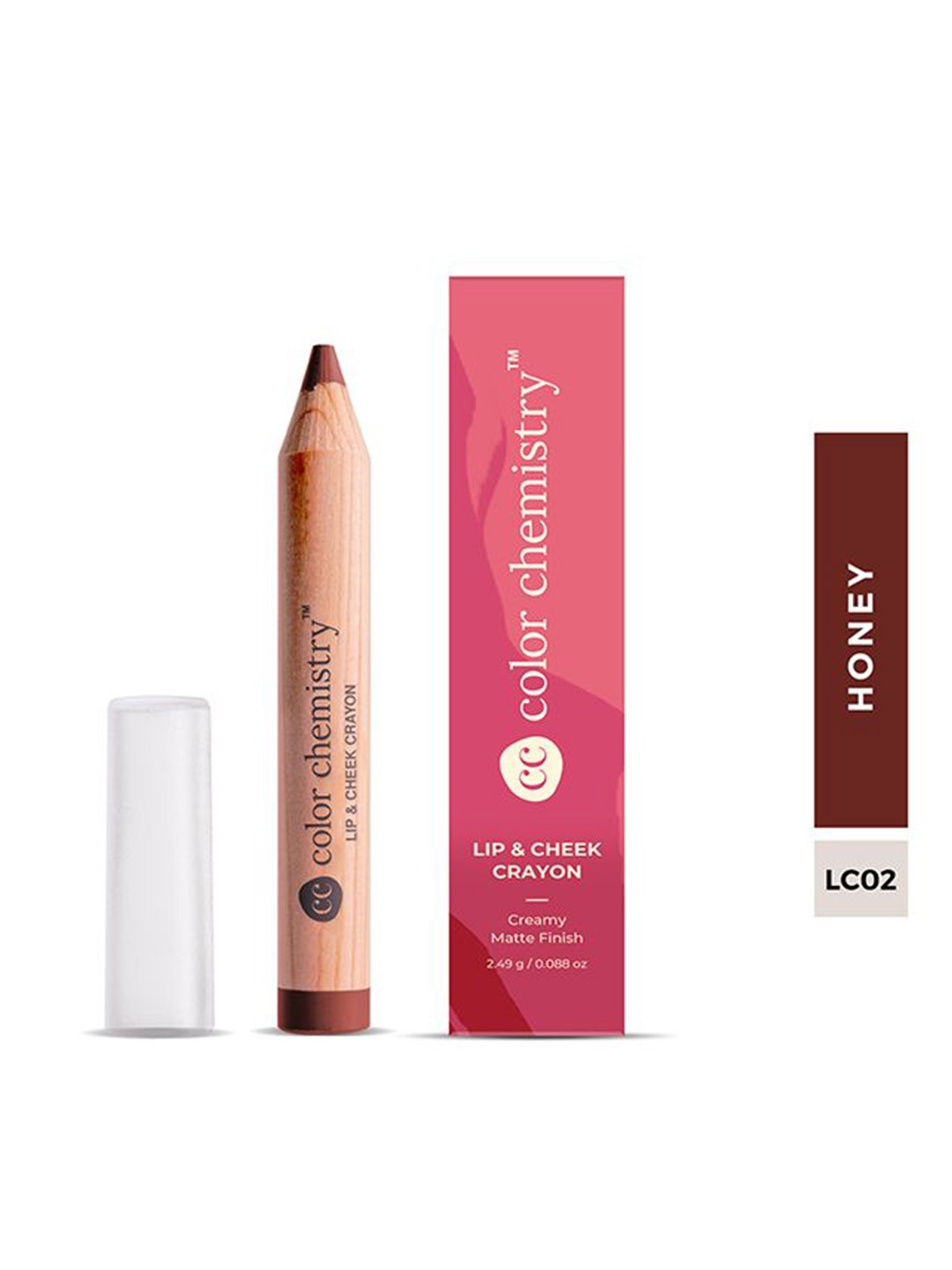 

Color Chemistry Creamy Matte Finish Lip & Cheek Crayon - 2.5 g - Honey LC02, Maroon