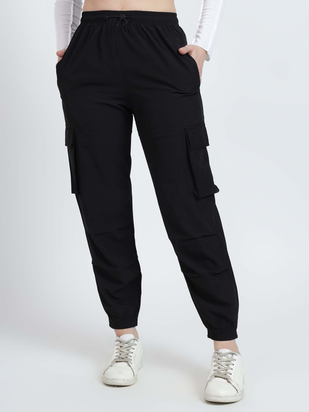 

TABADTOD Women Relaxed Loose Fit Cargos Trousers, Black