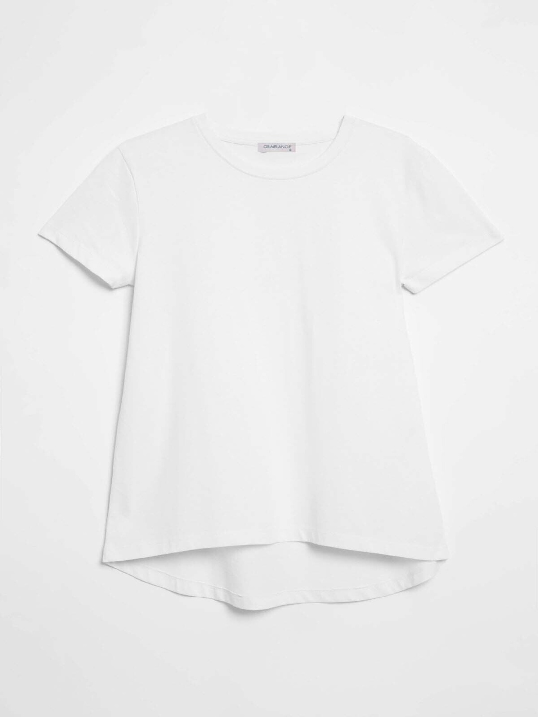 

GRIMELANGE Round Neck Cotton T-shirt, White