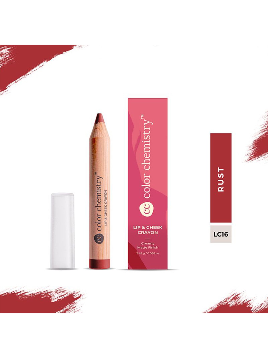

Color Chemistry Creamy Matte Finish Lip & Cheek Crayon - 2.5 g - Rust LC16