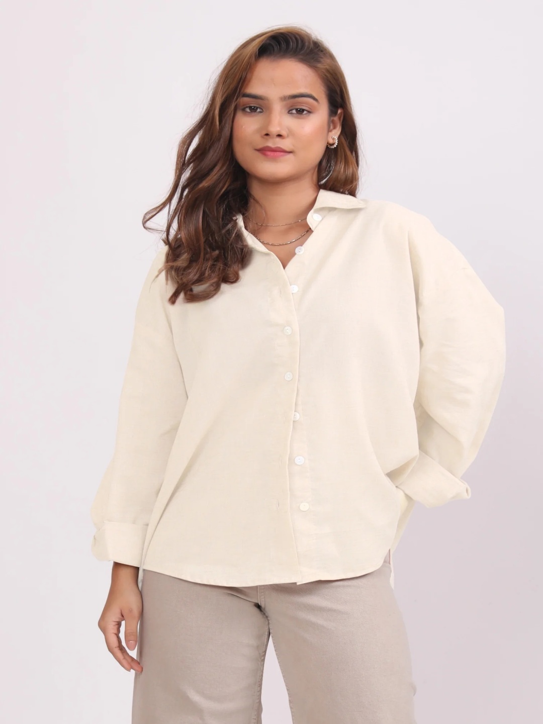 

BOTNIA Women Opaque Casual Shirt, White