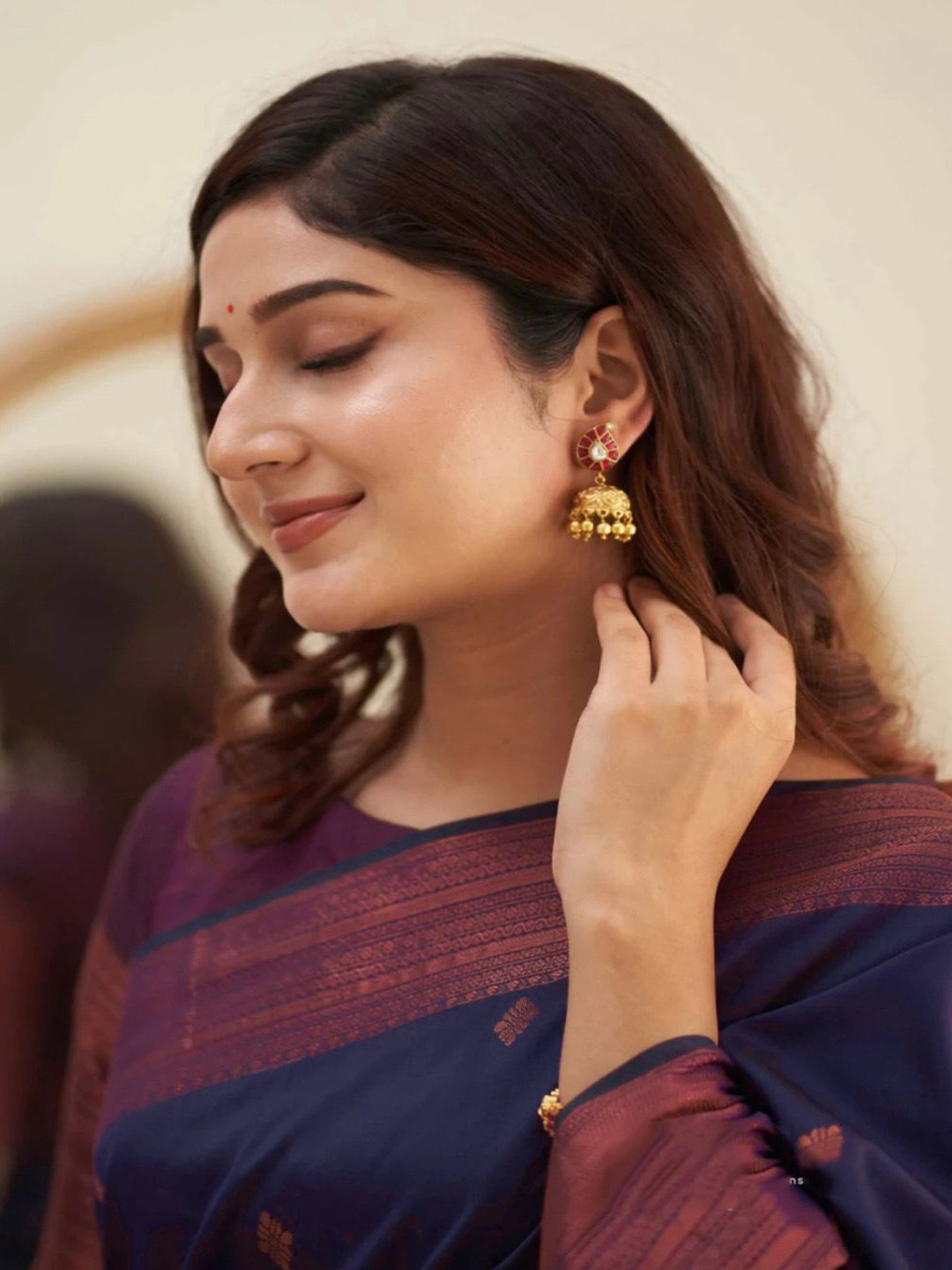 

DIVASTRI Woven Design Zari Banarasi Saree, Blue