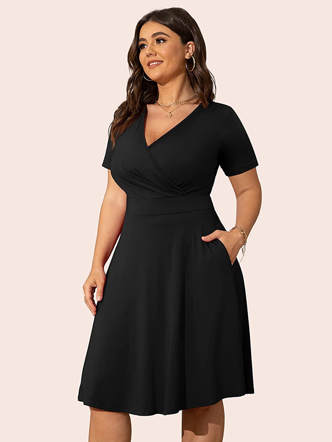 

Samsara Couture Fit & Flare Dress, Black