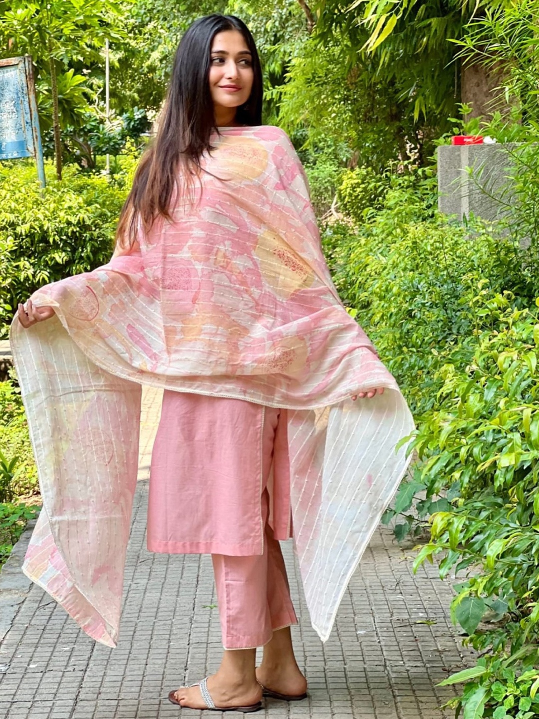 

ZEEPKART Regular Kurta With Salwar & Dupatta, Pink