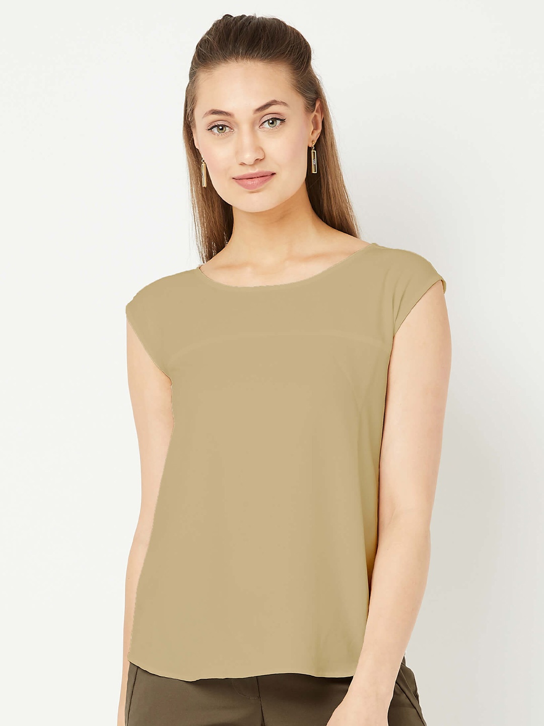 

SALT ATTIRE Styled Back Top, Beige