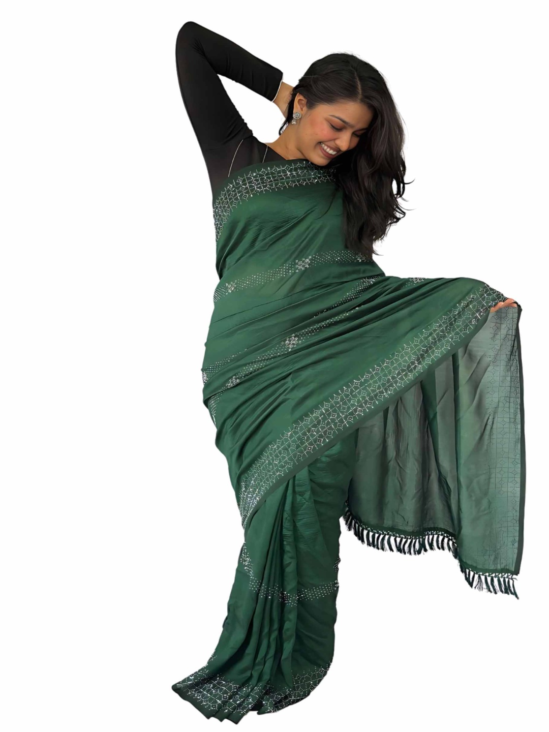 

Sitanjali Printed Saree, Green