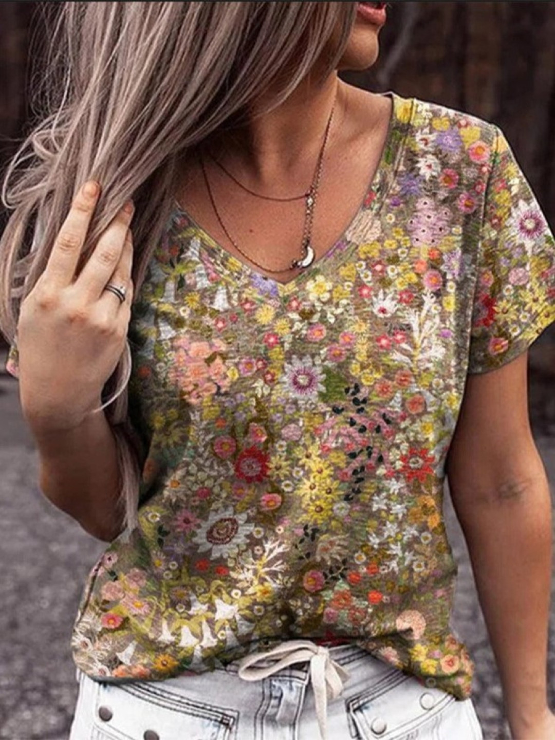 

StyleCast Floral Print Top, Multi