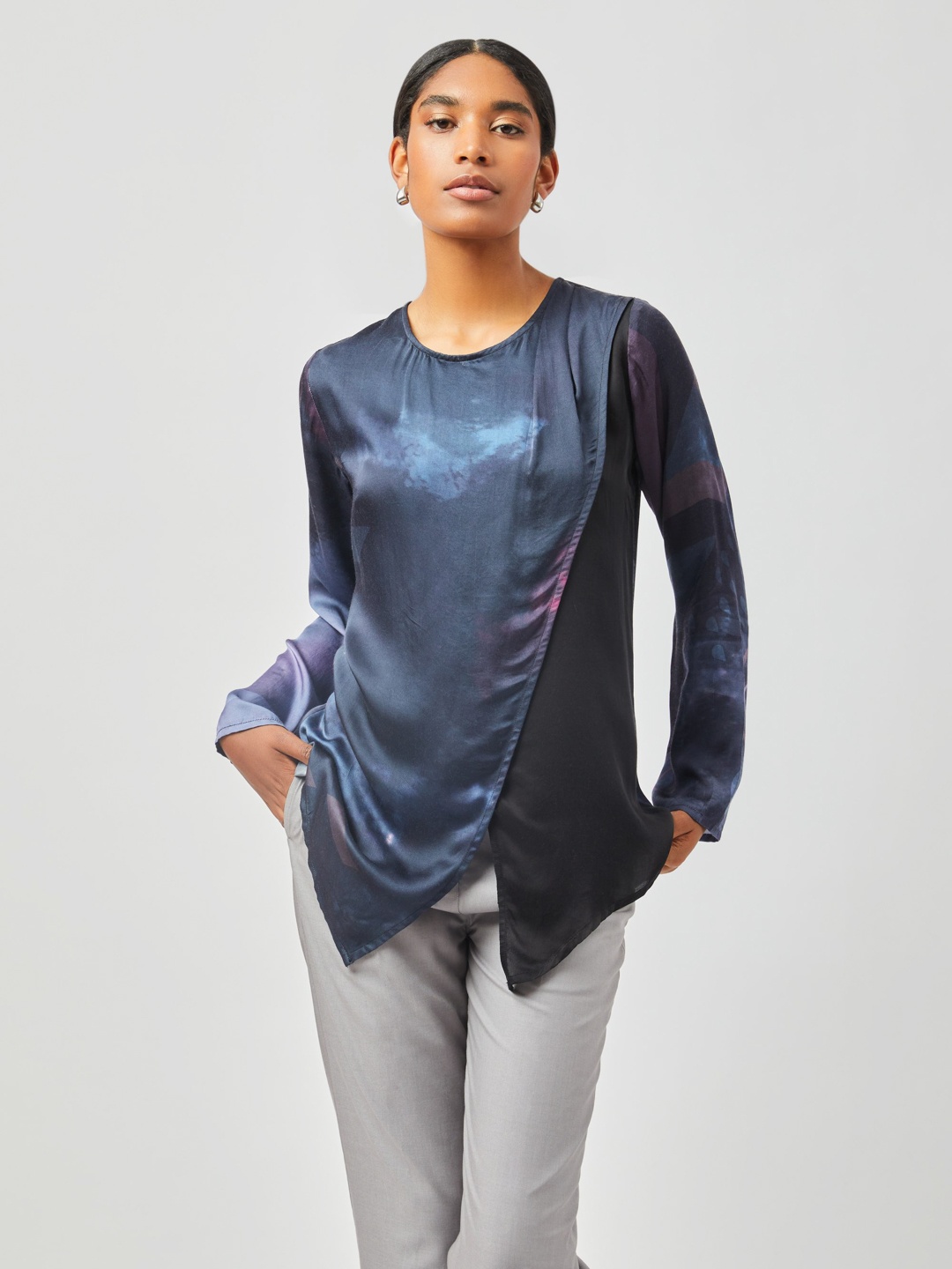 

Contemponari Tie and Dye Top, Blue