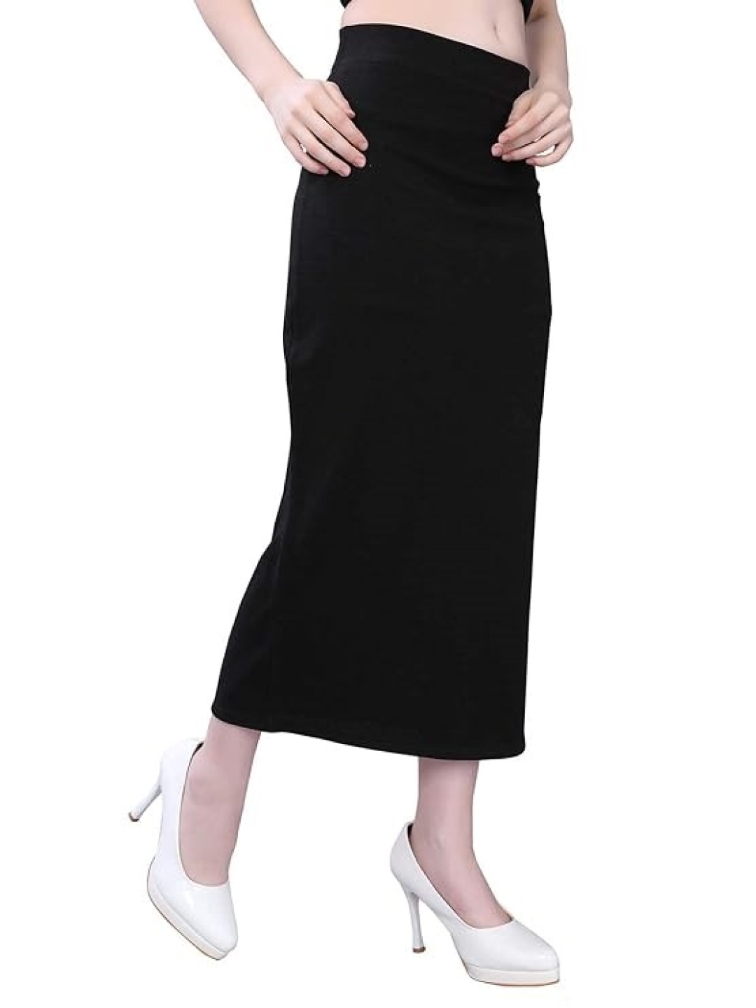 

Femvy Pencil Midi Skirts, Black