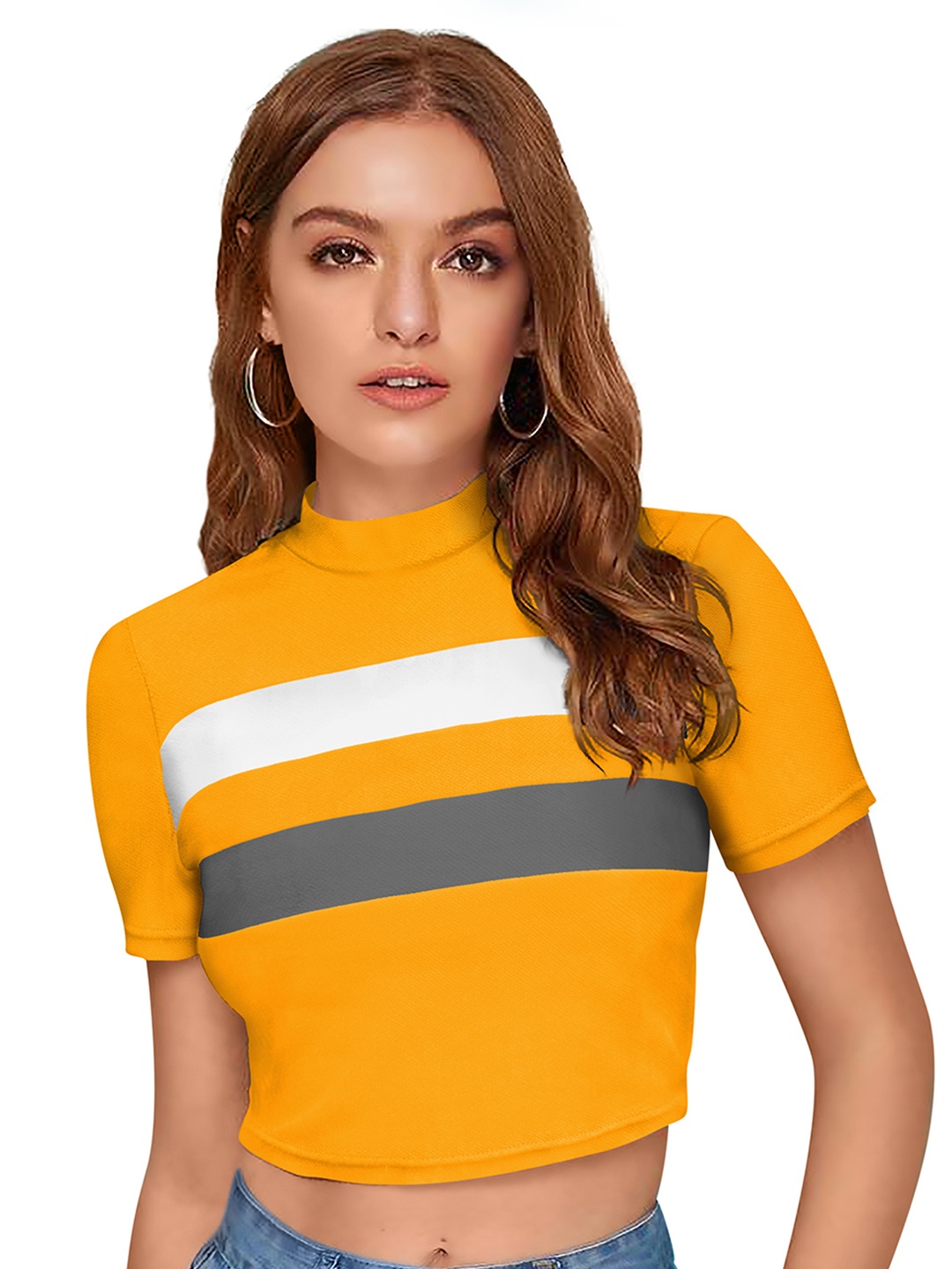 

SANJANA SILK Tube Top, Yellow