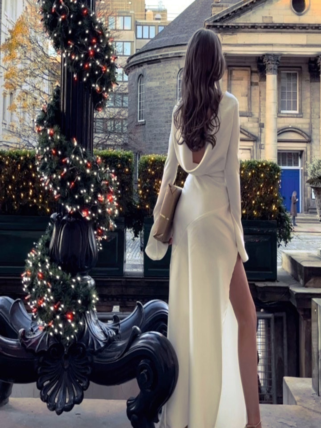 

all about you Beige Boat Neck Bell Sleeves Maxi Dress