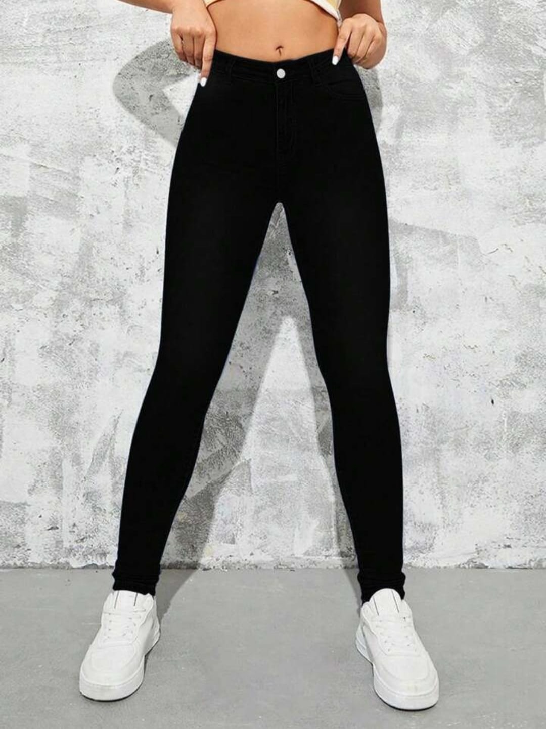 

Next One Women Smart Skinny Fit High-Rise Stretchable Jeans, Black