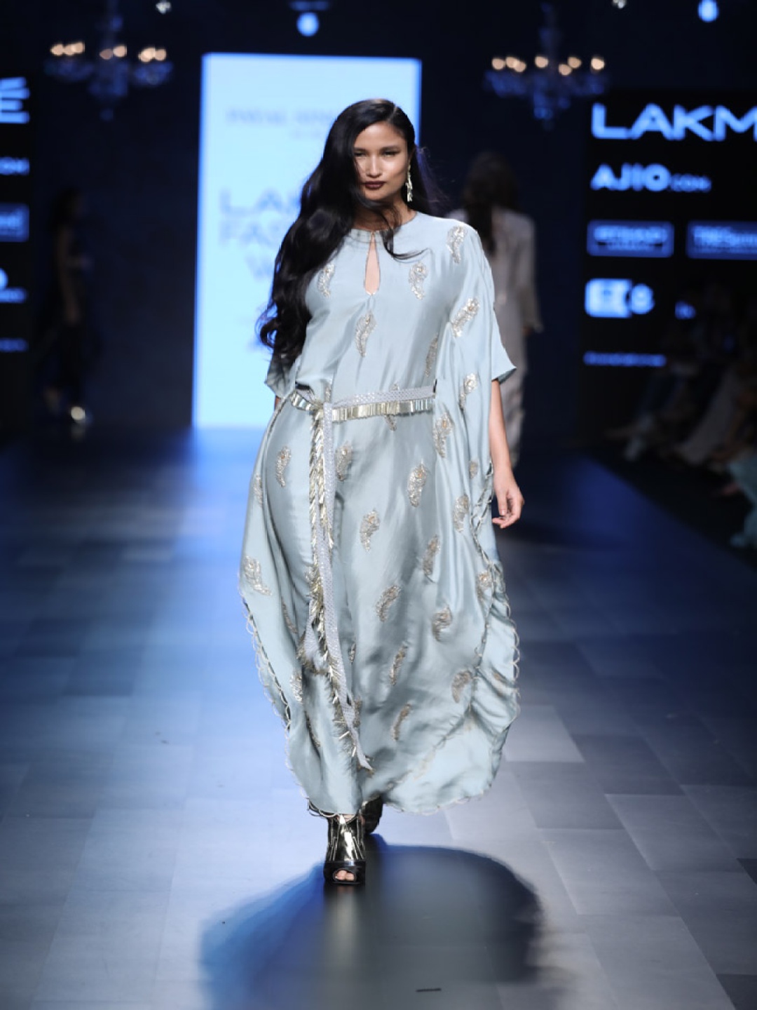 

Payal Singhal Kaftan Dress with Waist Belt, Blue