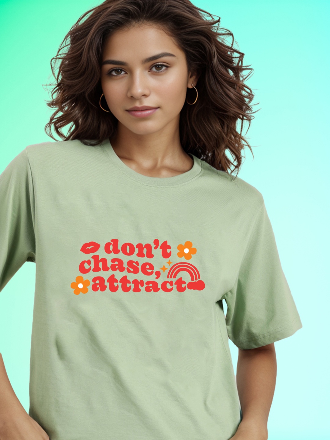 

Slenor Typography Printed Oversized Cotton T-shirt, Lime green