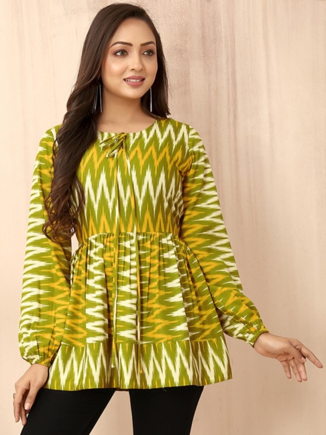 

Selvia Women Cotton Empire Top, Green
