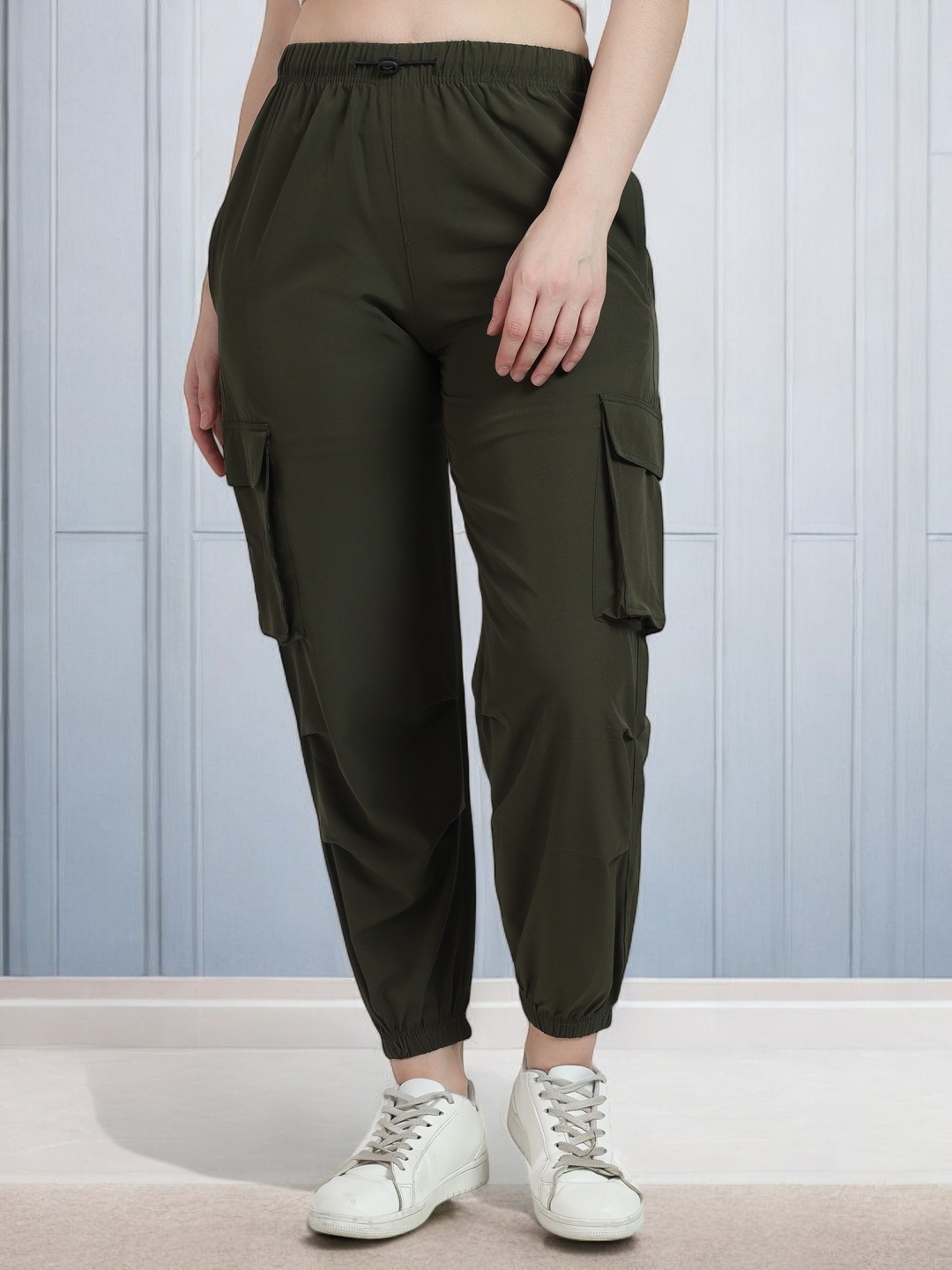 

TABADTOD Women Relaxed Loose Fit Easy Wash Joggers Trousers, Olive