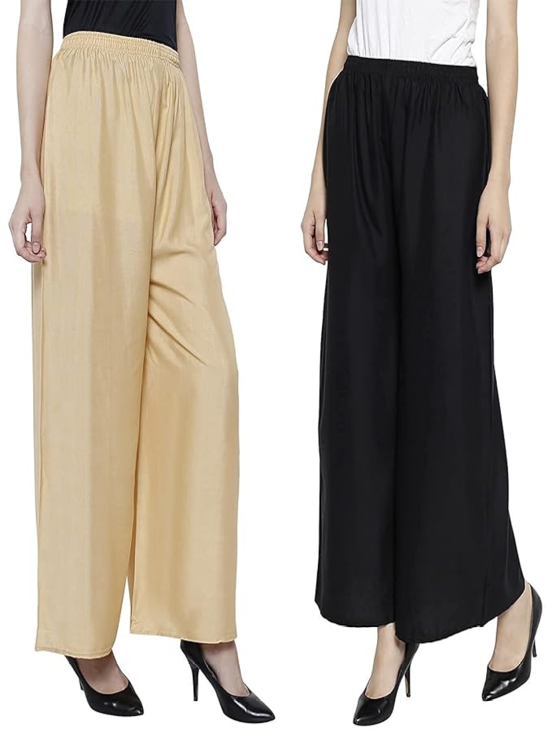 

CHANDERKASH Women Relaxed Straight Leg Straight Fit Easy Wash Trousers, Brown