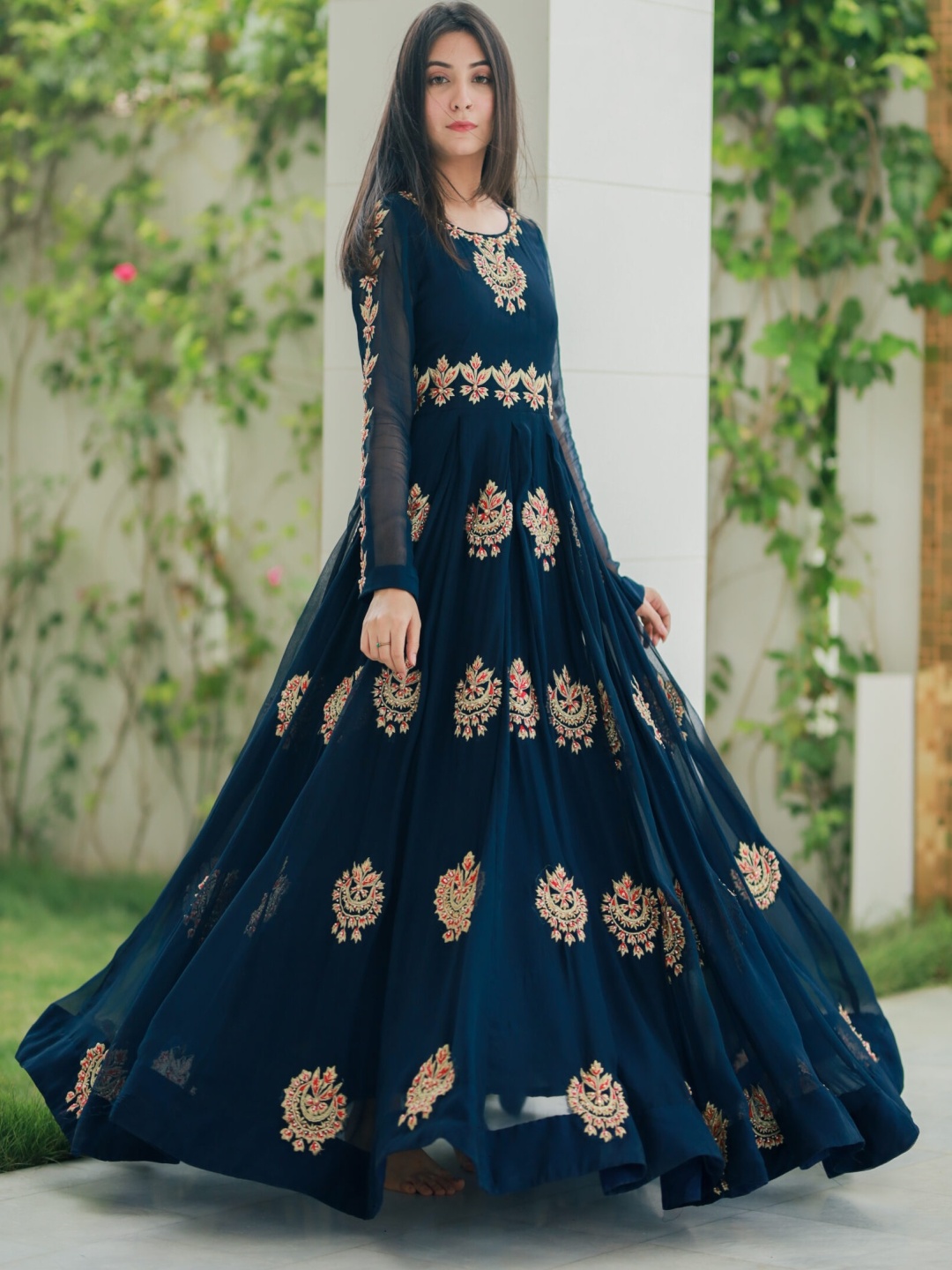 

Fashion Basket Semi-Stitched Dress Material, Blue