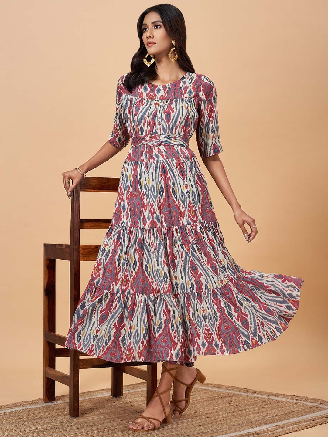 

Marigold Lane Ethnic Motifs Print Maxi Dress, Multi