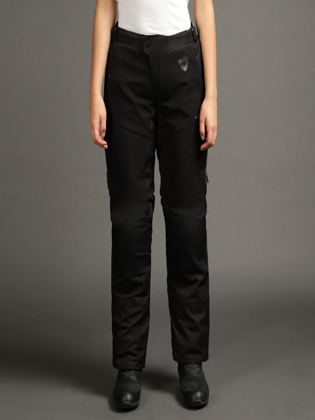 

Royal Enfield Women Regular Fit Mid-Rise Trousers, Black