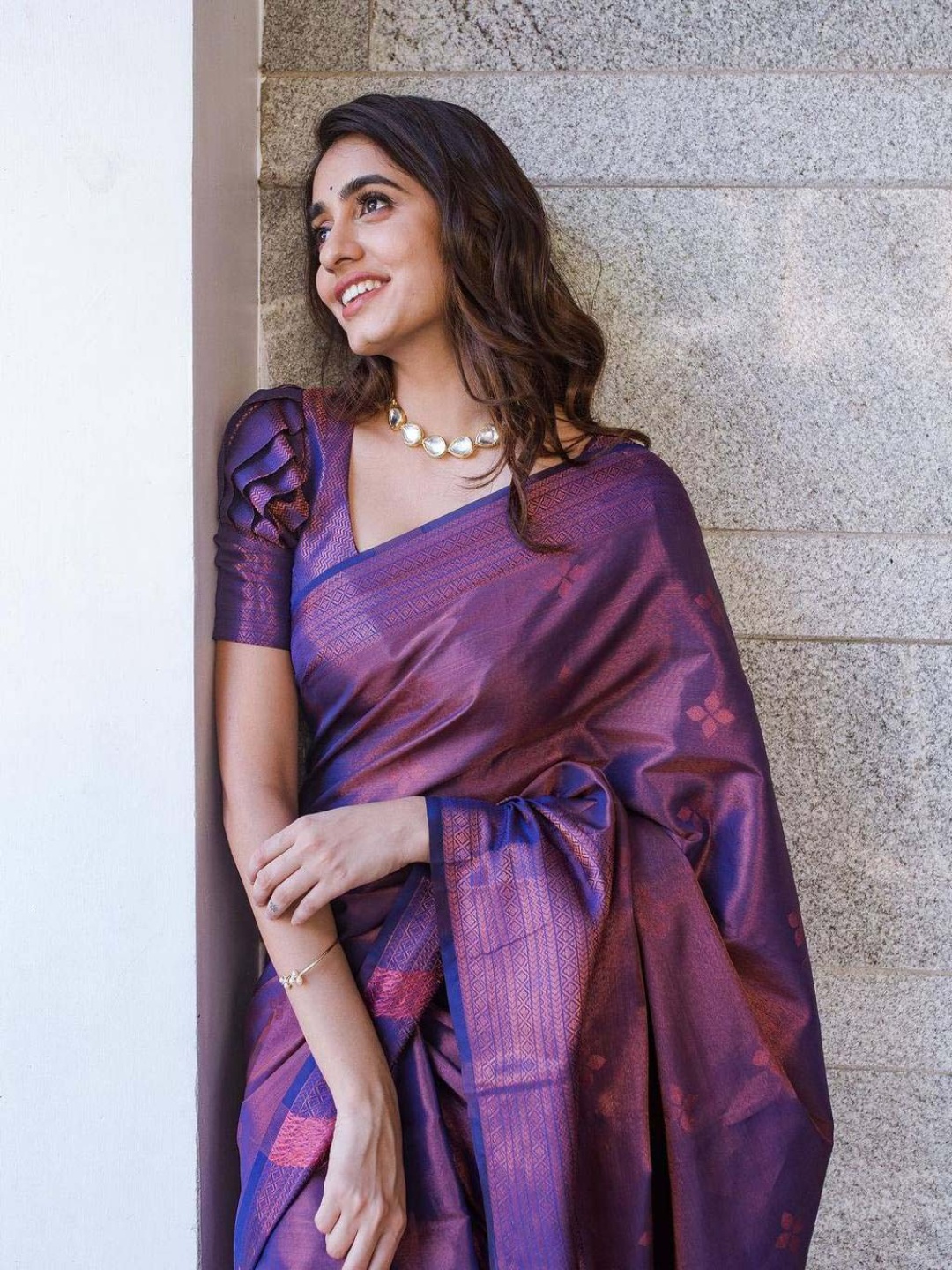 

DIVASTRI Woven Design Zari Banarasi Saree, Blue