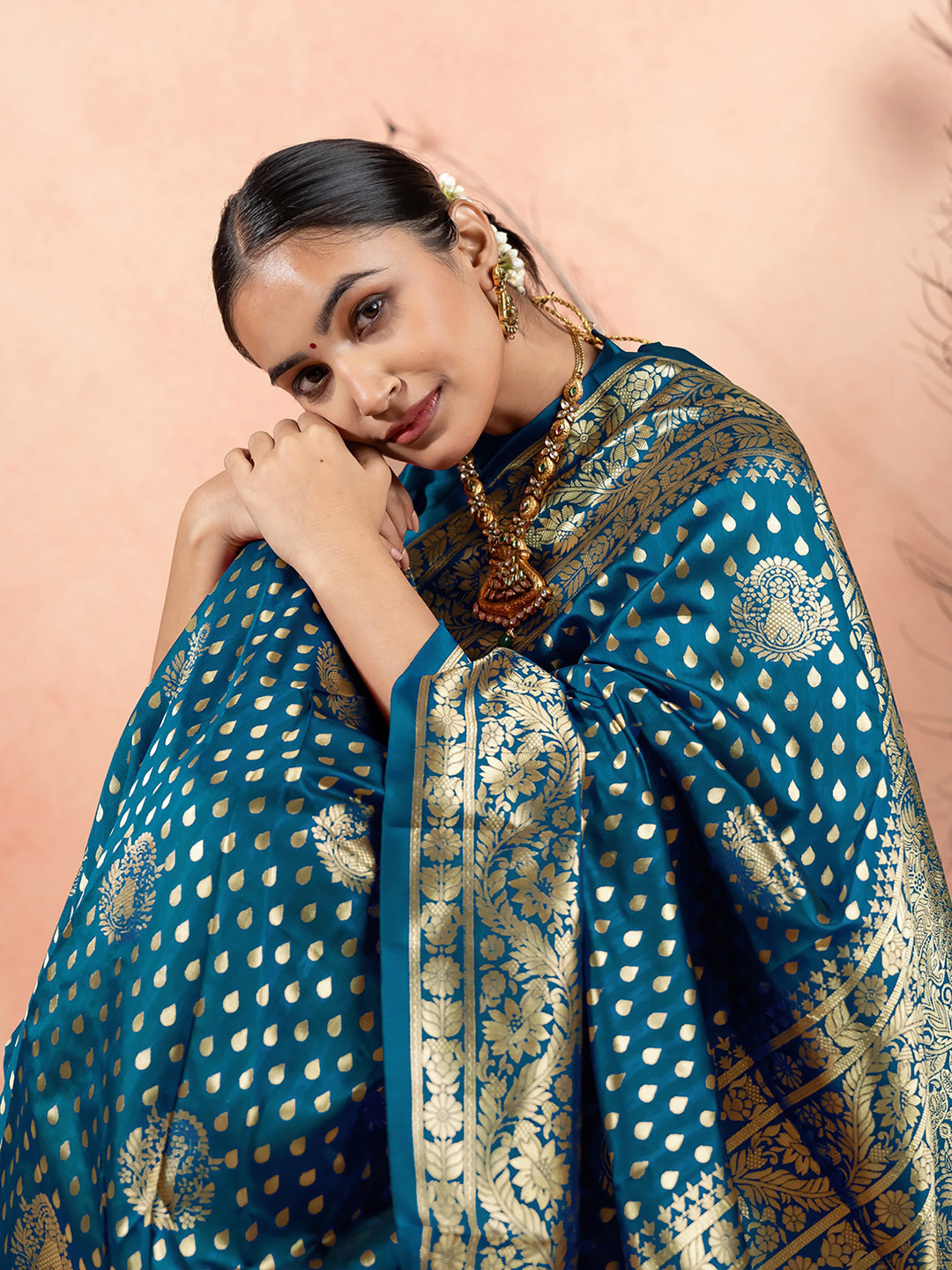 

Subham Woven Design Zari Saree, Blue