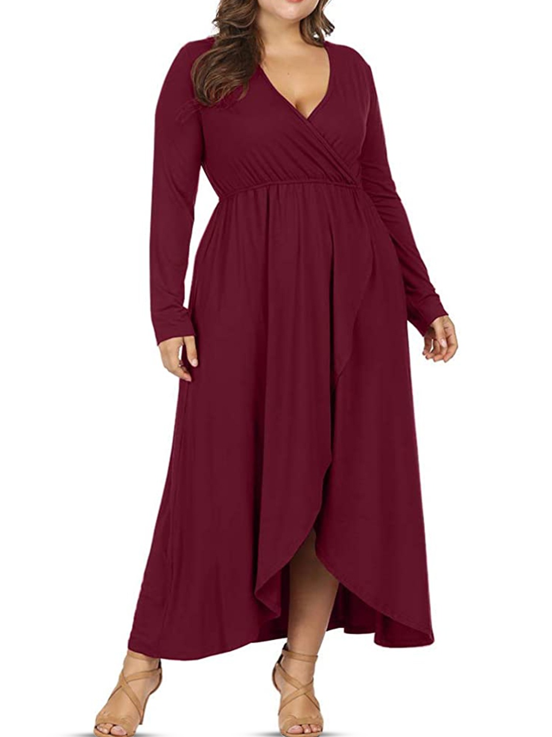 

Samsara Couture Empire Maxi Dress, Burgundy