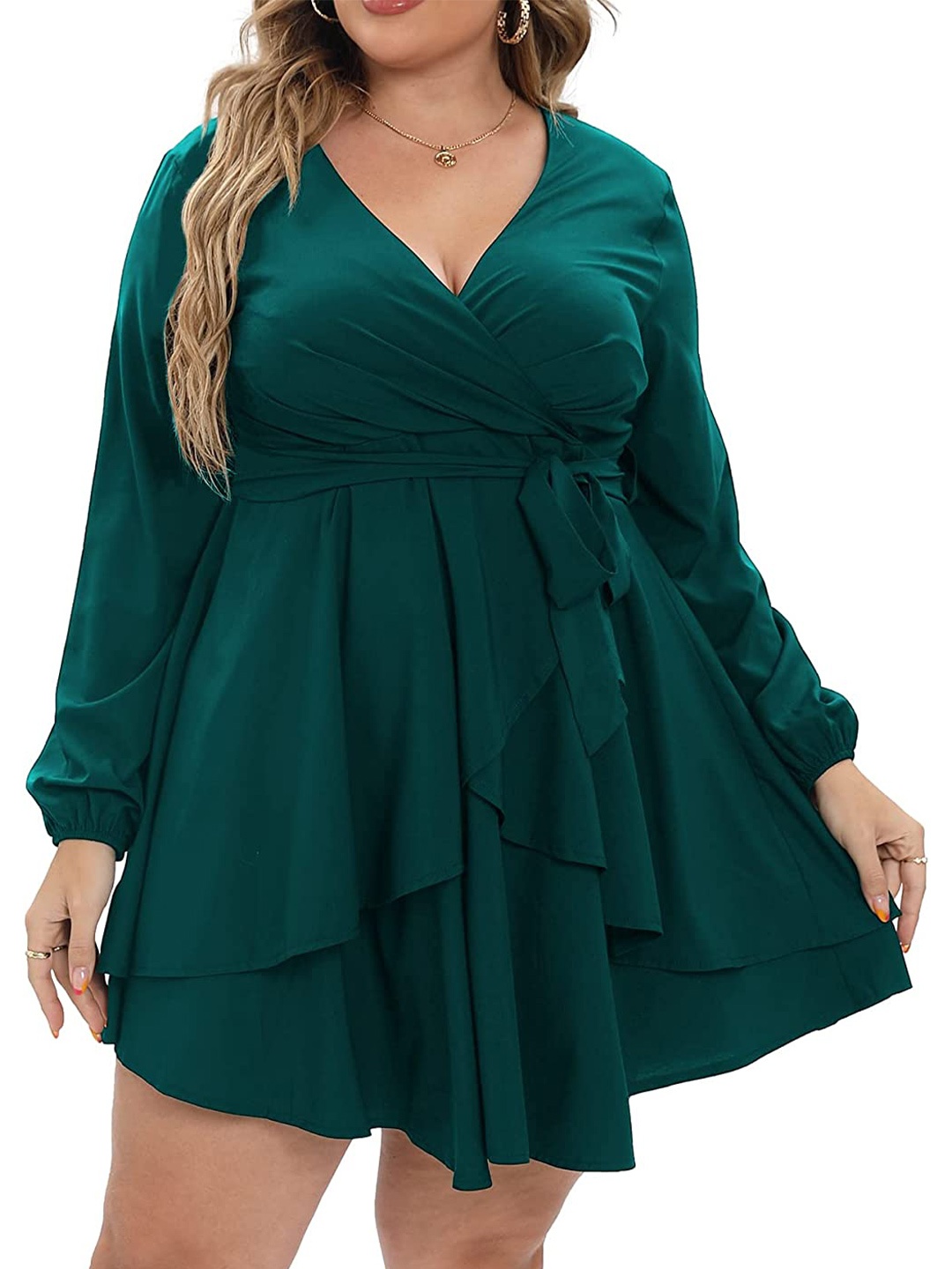

Samsara Couture Fit & Flare Mini Dress, Green
