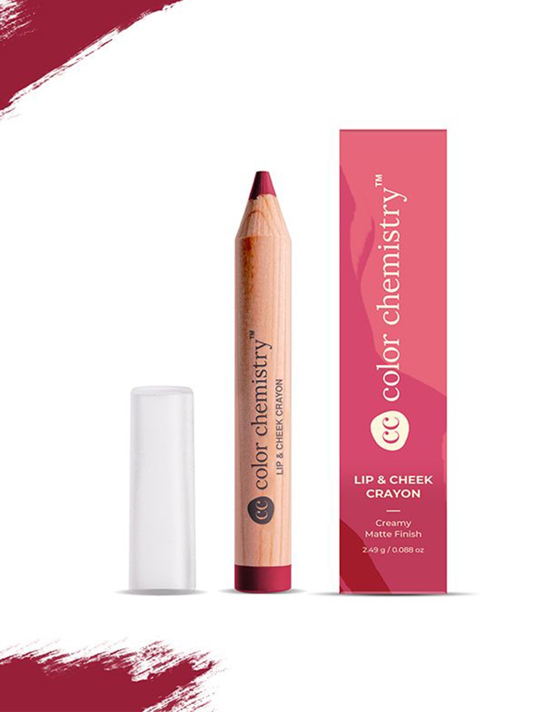 

Color Chemistry Creamy Matte Finish Lip & Cheek Crayon - 2.5 g - Freesia LC05, Maroon