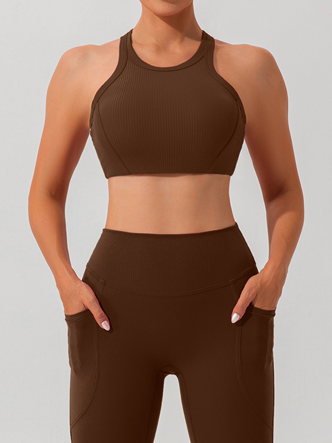 

LULU & SKY Bralette Top, Coffee brown