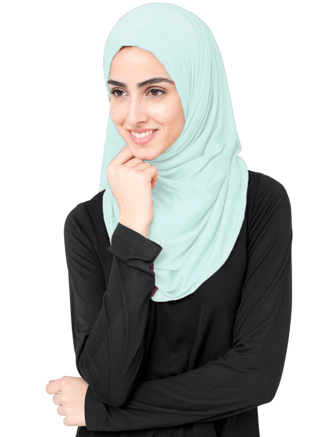 

IDH London Round Neck Hijab, Blue