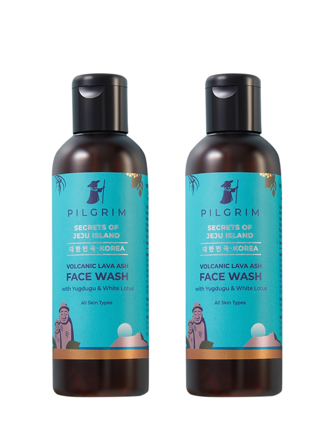 

Pilgrim Set of 2 Jeju Volcanic Ash Face Wash for Dry, Oily & Acne-Prone Skin - Yugdugu, Teal