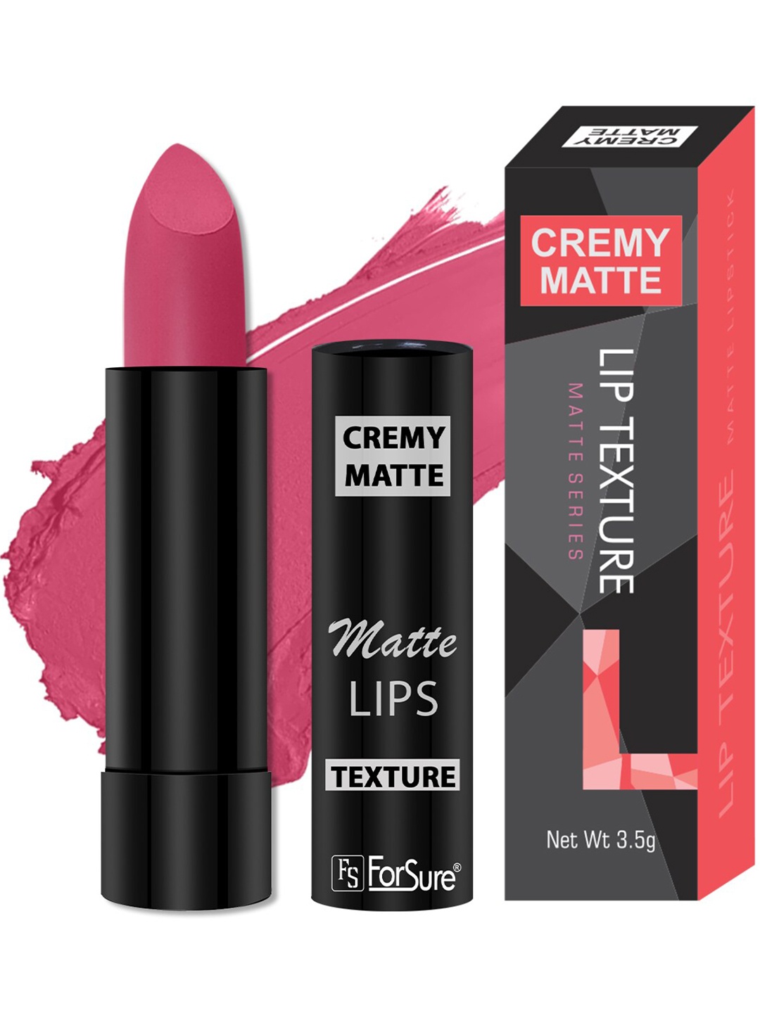 

ForSure Cremy Matte Long Lasting Lipstick - 3.5g - Magenta 60