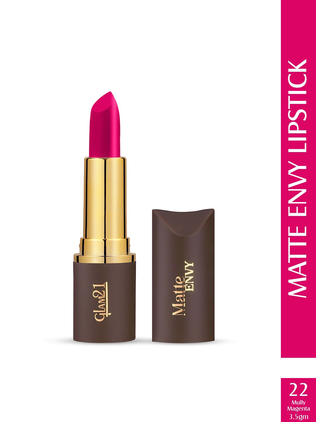 

GLAM21 Matte Envy Highly Blendable Lipstick - 3.5g - Mullymagenta 22, Magenta