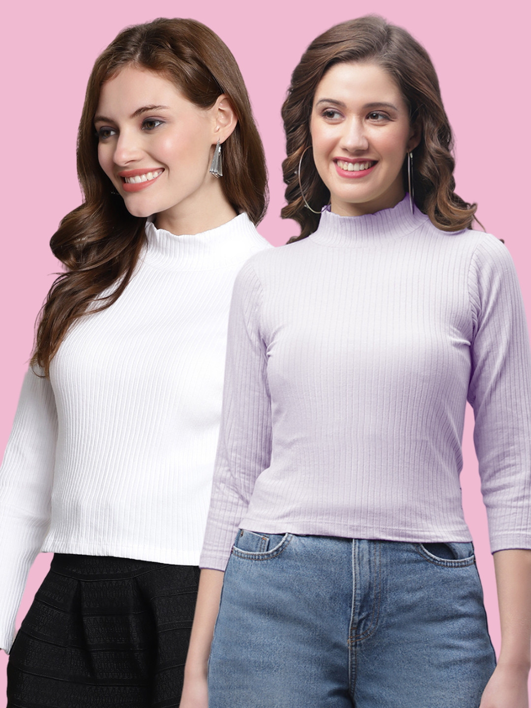 

FBAR Women Pack of 2 Cotton Top, Multi