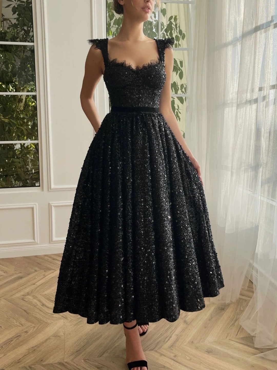 

KPOP Women A-Line Maxi Dress, Black